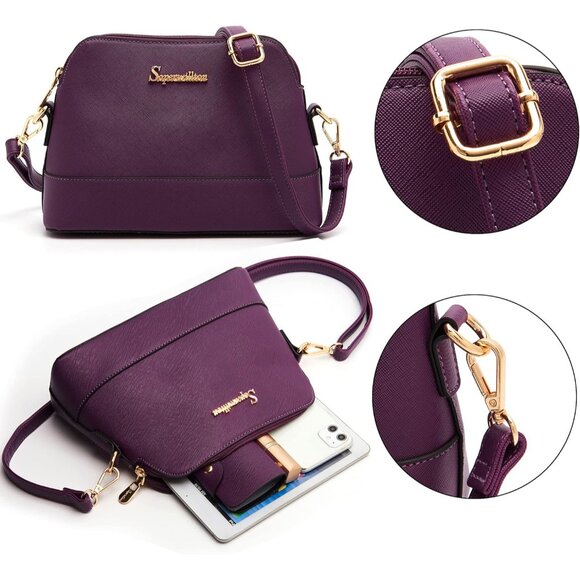 All-in-One Handbag Set for Women - Durable Faux Leather Design, 5 Bags Included - Picture 6 of 8